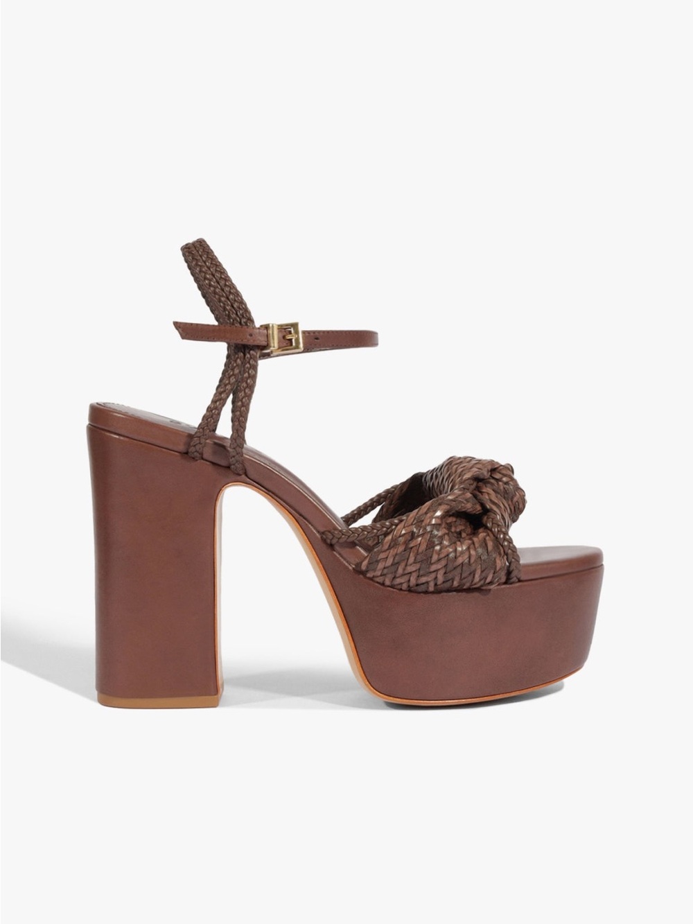 Schutz Kalina WOVEN Platform Brown SANDALS Women’s Size 8.5